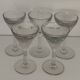 5 large antique bistro glasses – blown glass with bubbles