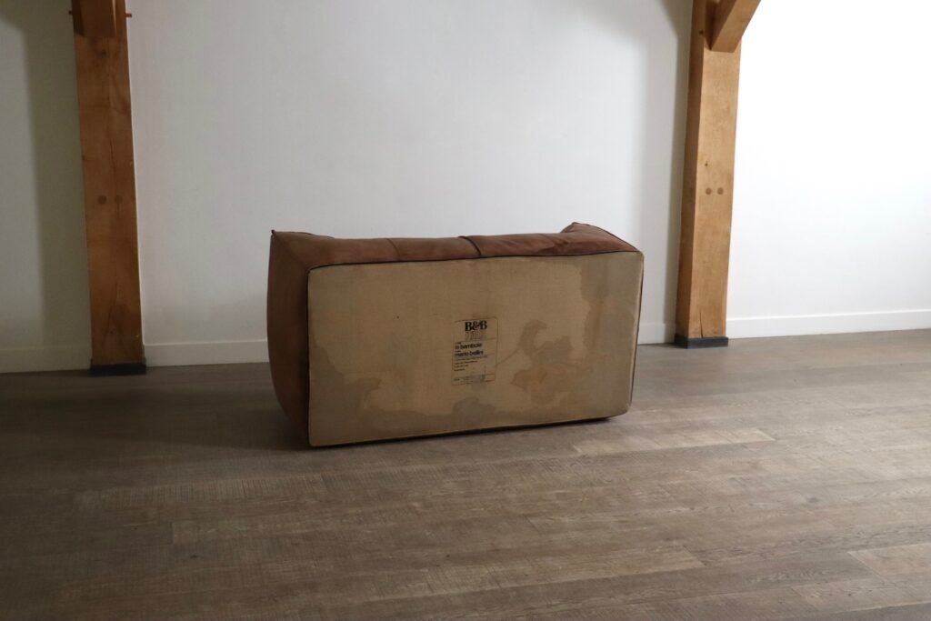 Le Bambole sofa in buffalo leather by Mario Bellini for B&B Italia, 1970s