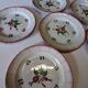 6 antique flat plates in earthenware in good condition.