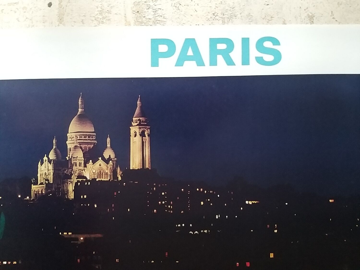 Old SNCF poster Paris Gare du Nord Montmartre (1976)