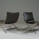 Pair of Flexform leather low chairs, Peter model, by Antonio Citterio