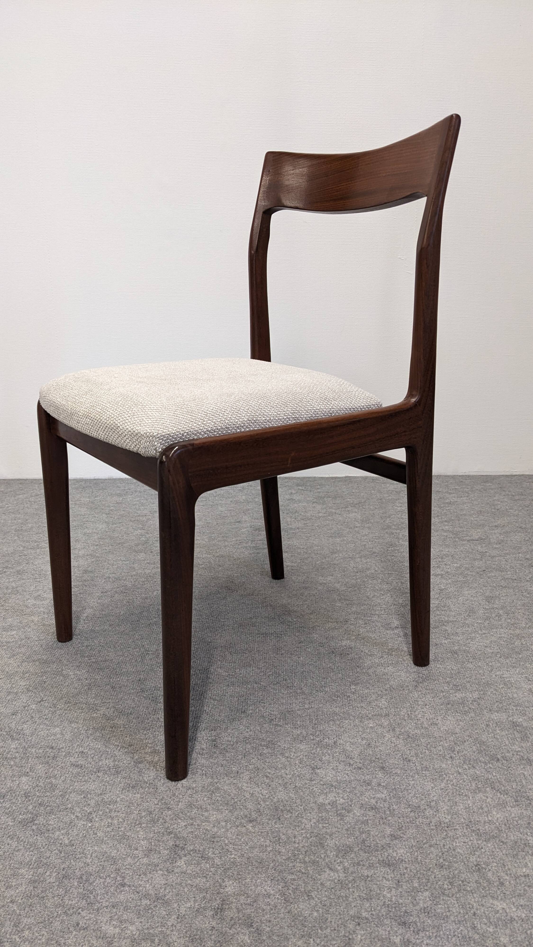Set of 6 Scandinavian rosewood chairs circa 1970