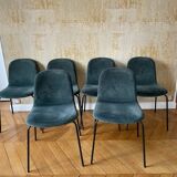 Set of 6 Tibby AMPM cedar velvet chairs