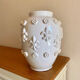 Large vase signed Emile Tessier with a lily flower design.
