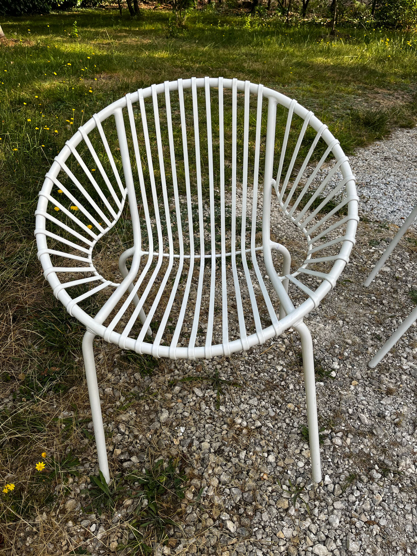 Paire de fauteuils de jardin vintage