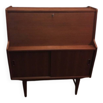 Secretaire, bureau vintage en teck Design Scandinave