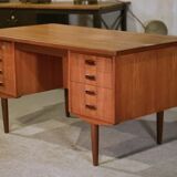 Scandinavian teak desk produced by Samcom Denmark, 1960s