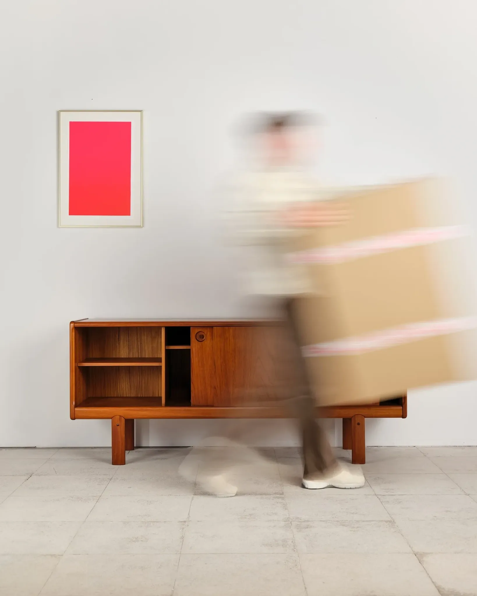 Teak sliding door enfilade by H.W. Klein, Denmark, 1960s