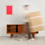 Teak sliding door enfilade by H.W. Klein, Denmark, 1960s