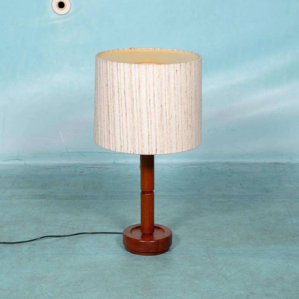 Vintage Danish design table lamp in teak Domus