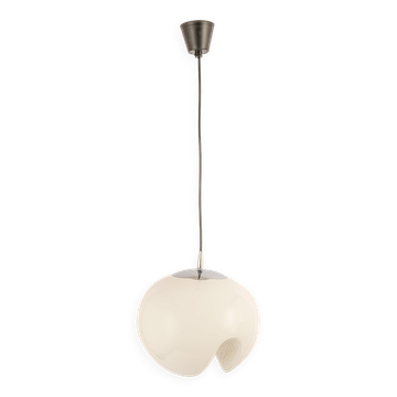Opaline glass pendant lamps by Peill & Putzler, Germany, 1970s