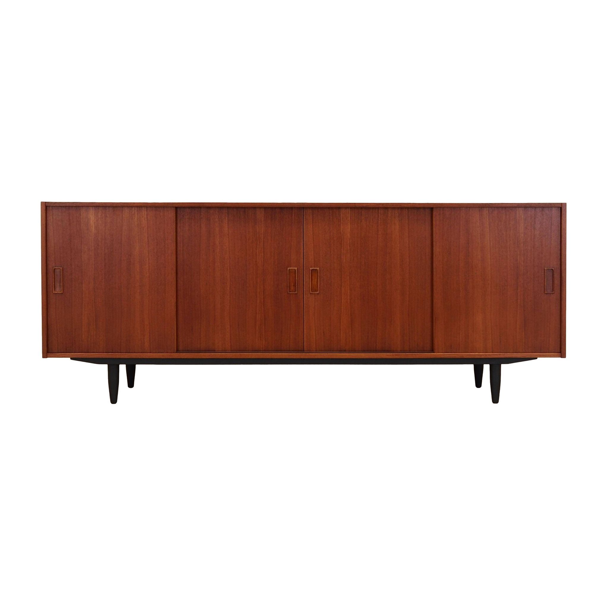 Enfilade en teck, design danois, années 1970, production : Danemark