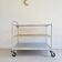 Industrial trolley - Chrome serving cart with floral trays