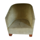 Fauteuil art déco velours kaki