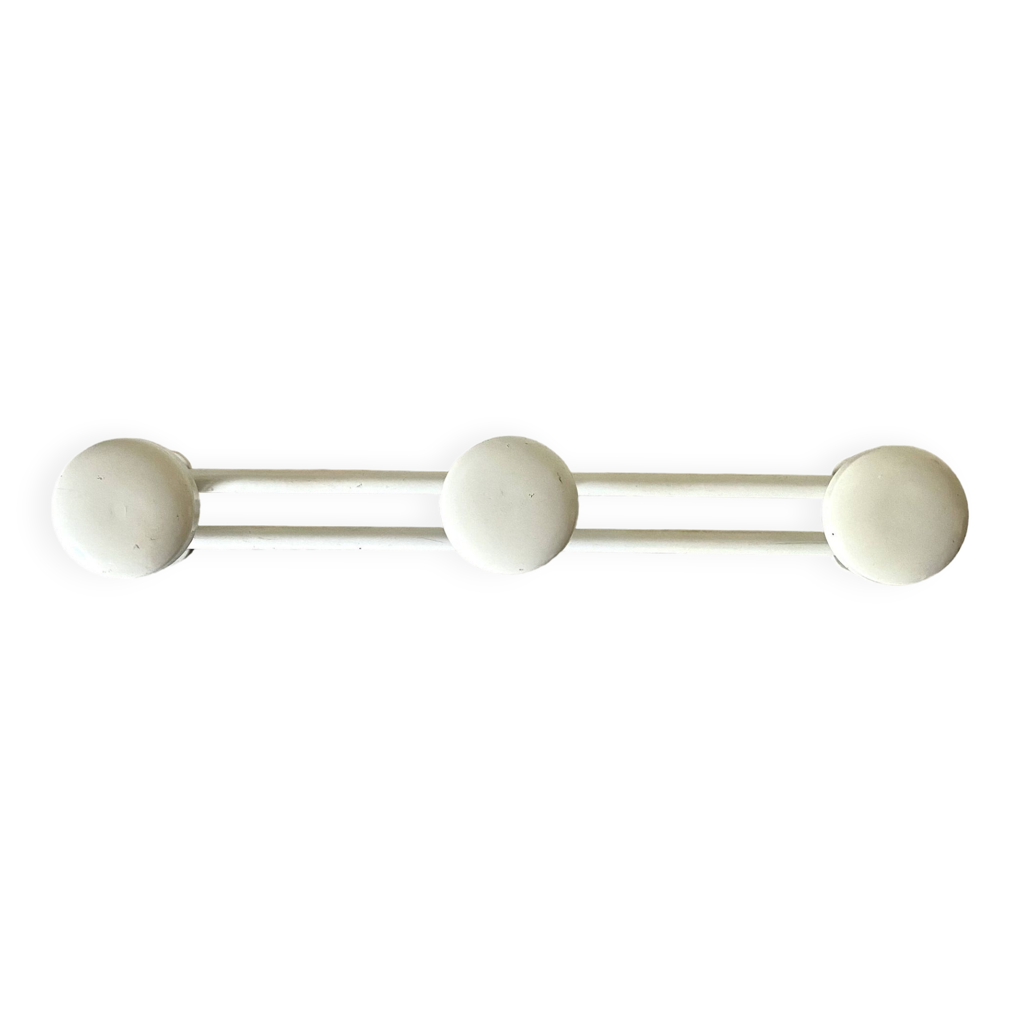 Vintage metal coat rack with 3 hooks