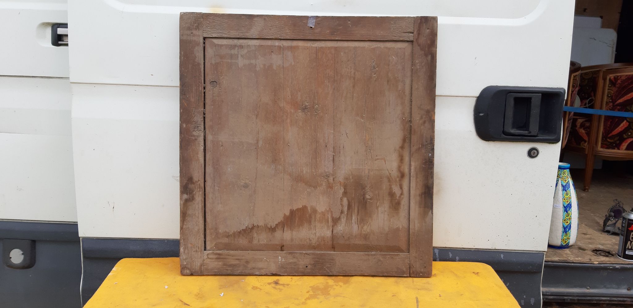 Miroir 19 éme bois et stuk doré 73x71cm