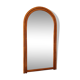 Large Scandinavian style arc wall mirror in bamboo