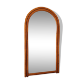 Large Scandinavian style arc wall mirror in bamboo