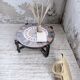 Round coffee table Roger Capron herbarium terracotta