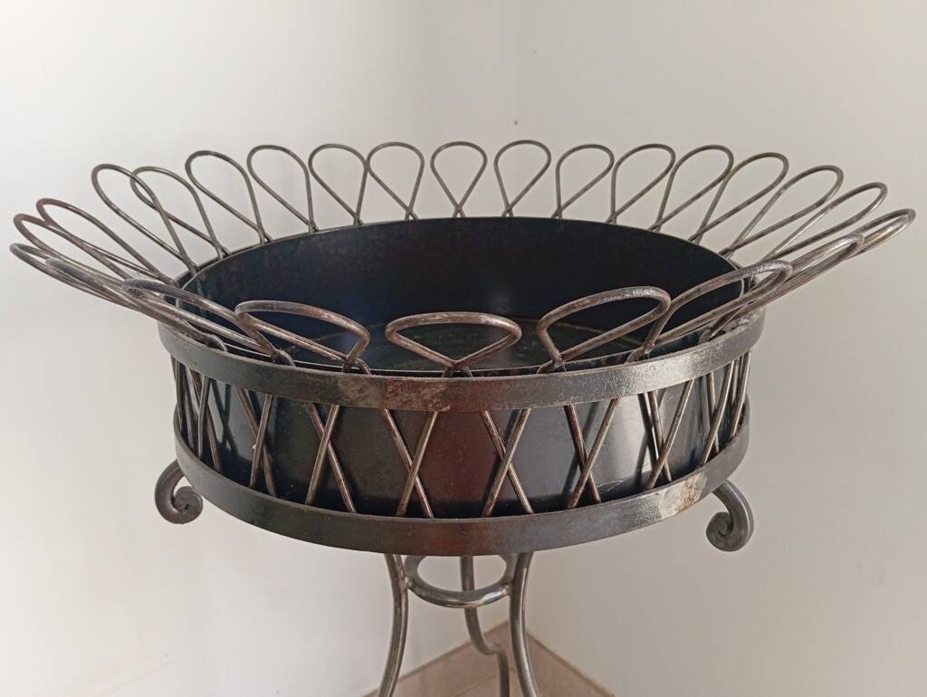 Pair of wrought iron planters