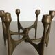 Brutalist bronze candleholder by Michael Harjes, Germany, 1960