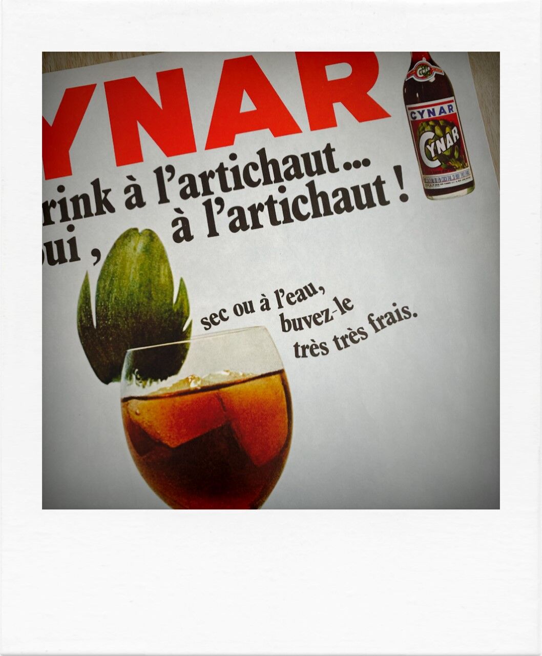 Cynar advertising poster