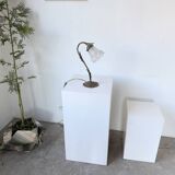 Art nouveau brass swan neck lamp