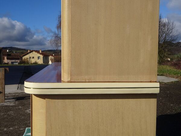 Buffet deux corps vintage Weiler en bois et formica