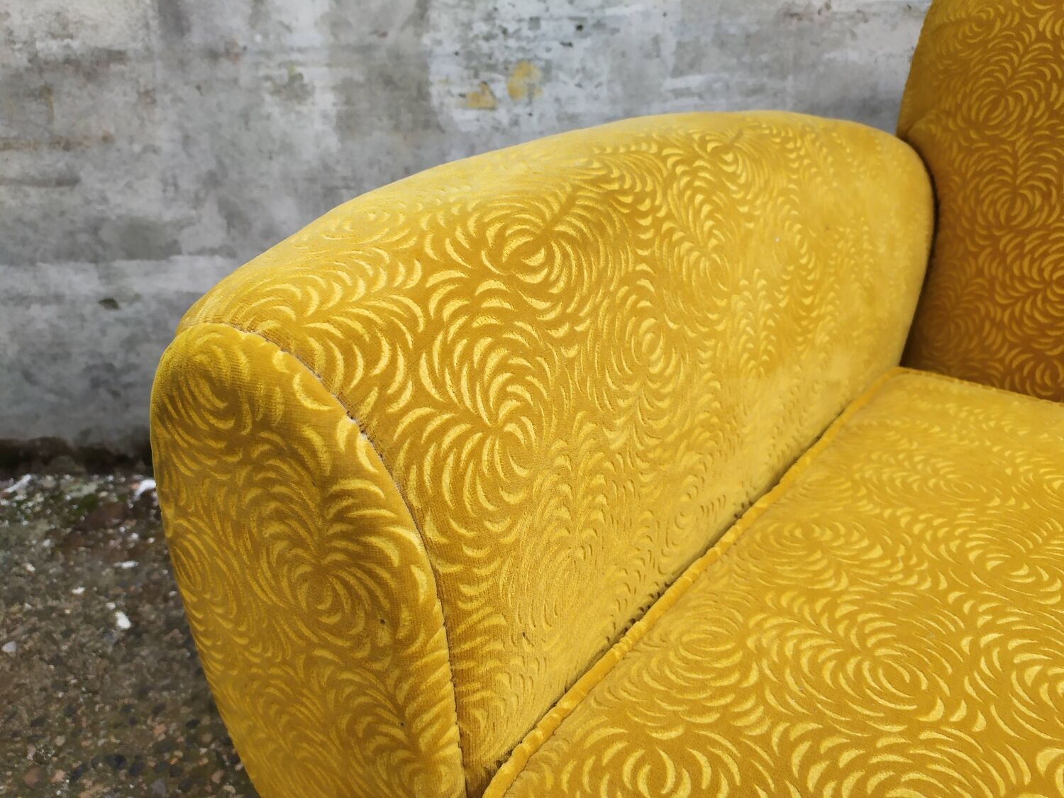 Pair of mustard club chairs