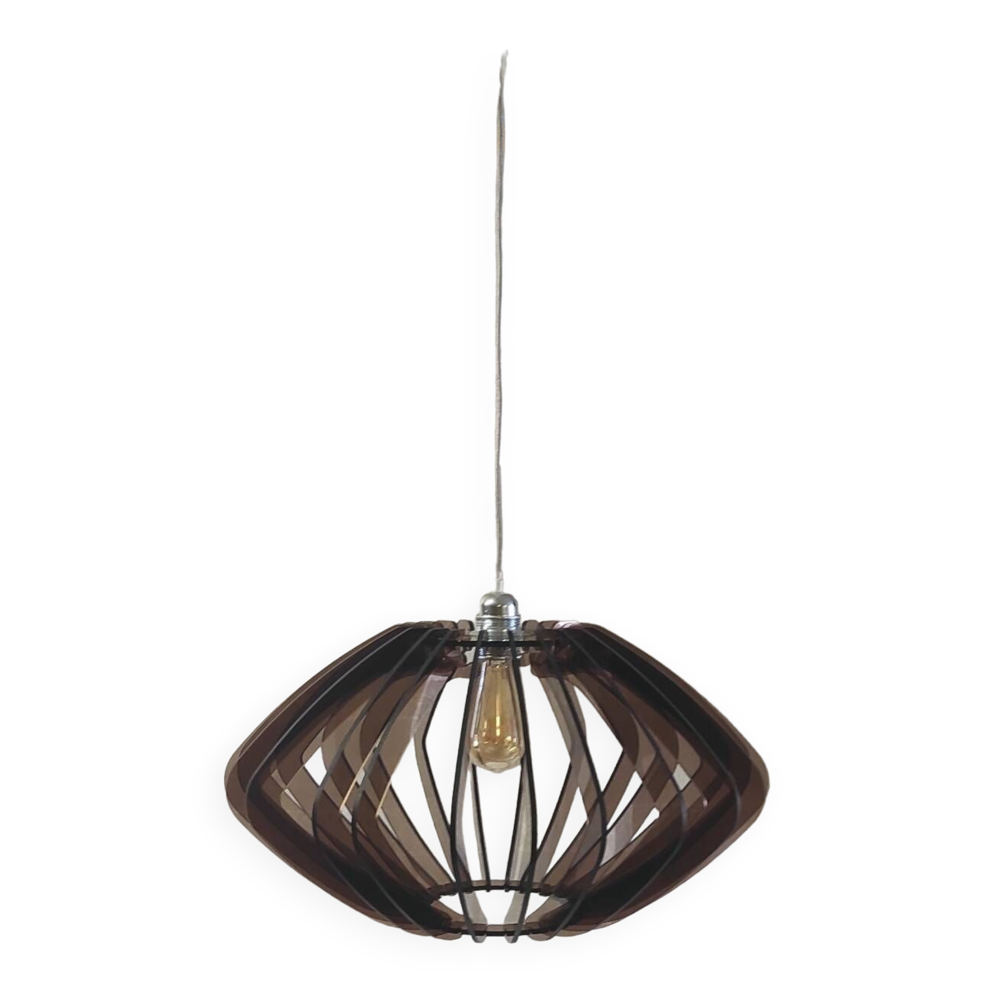 Suspension design en plexiglass fumé style scandinave