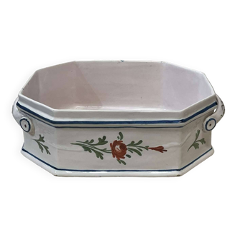 Octagonal earthenware planter from the early 20th century