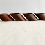 Set de 4 ronds de serviette en palissandre