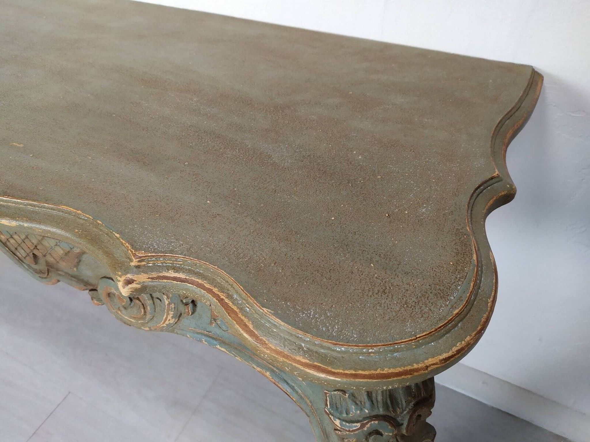 Louis XV style patinated console table