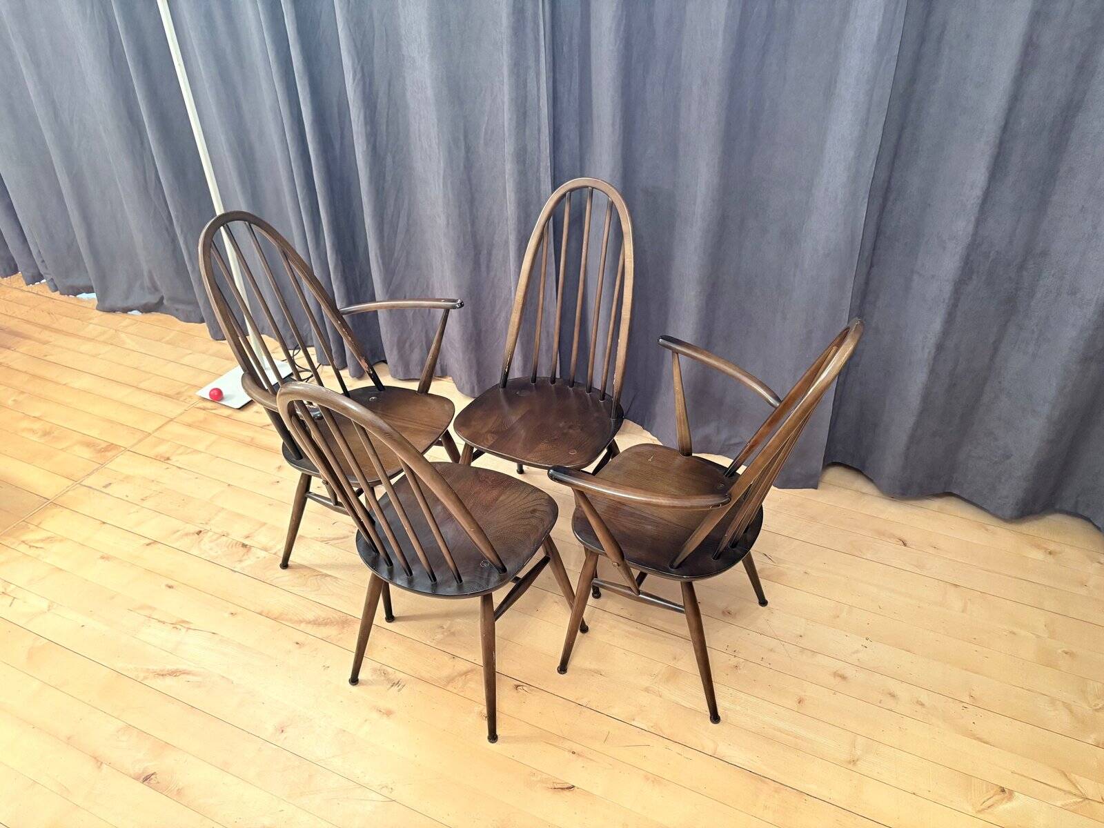 Quaker Windsor chairs by Lucian Ercolani for Ercol, United Kingdom, 1960s, set of 4