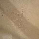 Lot of 2 DSW chairs in yellow fibre with oak dowel, light oak, Eames, Herman Miller.