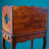 Hazelnut dressing table in the Louis XV style. Late 19th century France, rustic construction.