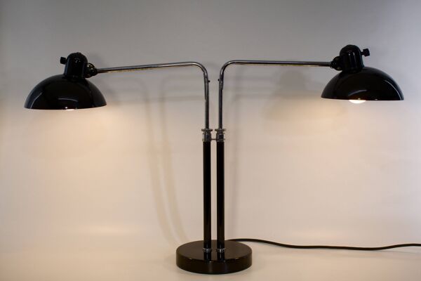 Lampe de bureau double Bauhaus de Christian Dell modèle 6660 Super, édition originale Kaiser Idel