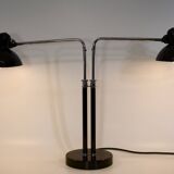 Double desk lamp, Bauhaus, by Christian Dell, model 6660 Super, original edition Kaiser Idel
