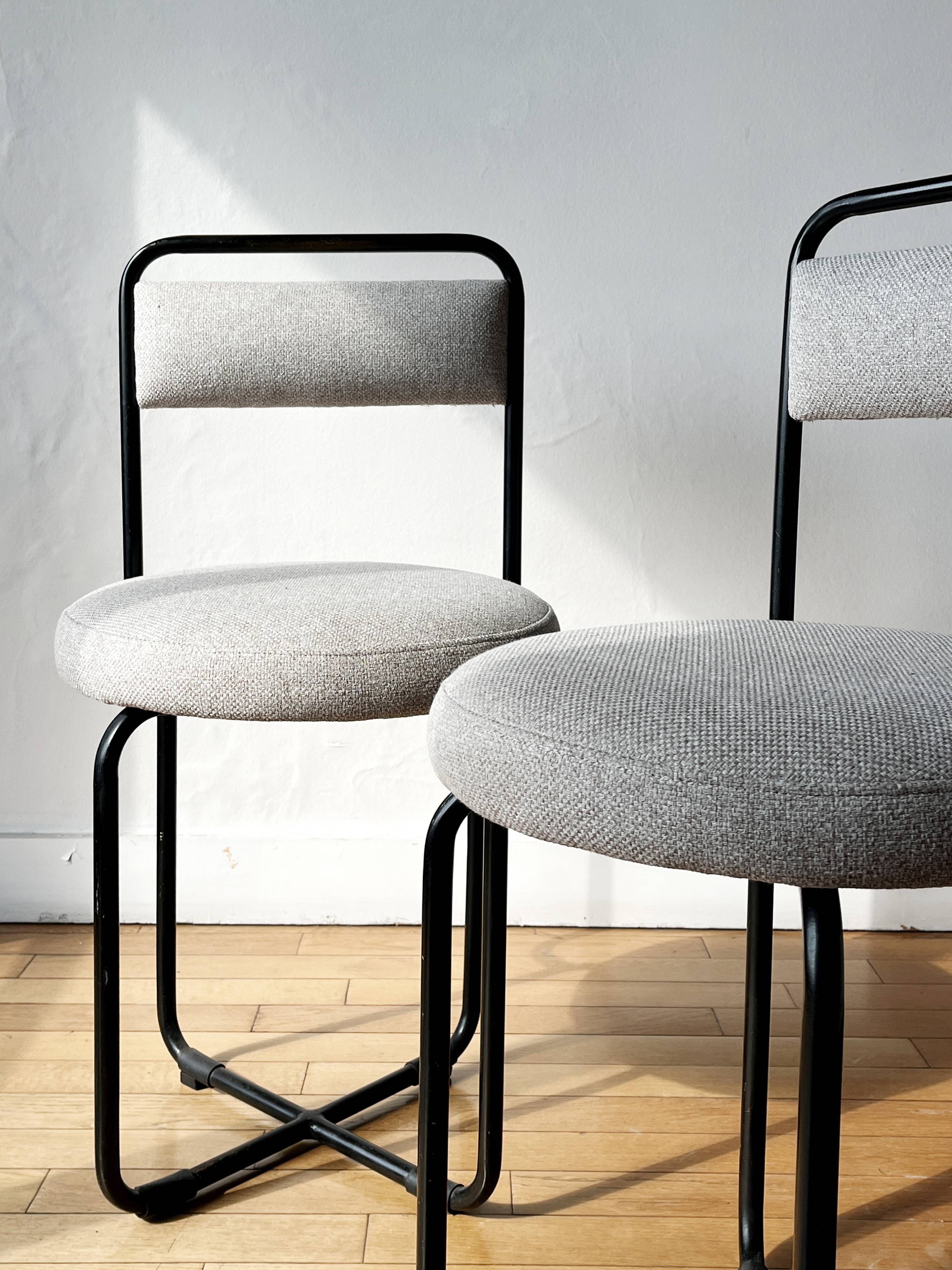 Pair of tubular chairs from the 1960s