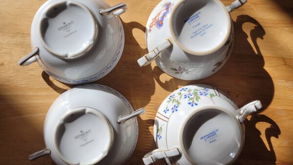 4 bols à thé bernardaud