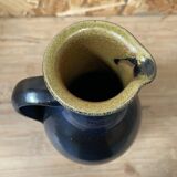 Blue stoneware pitcher by Herbert Schulze Crinitz