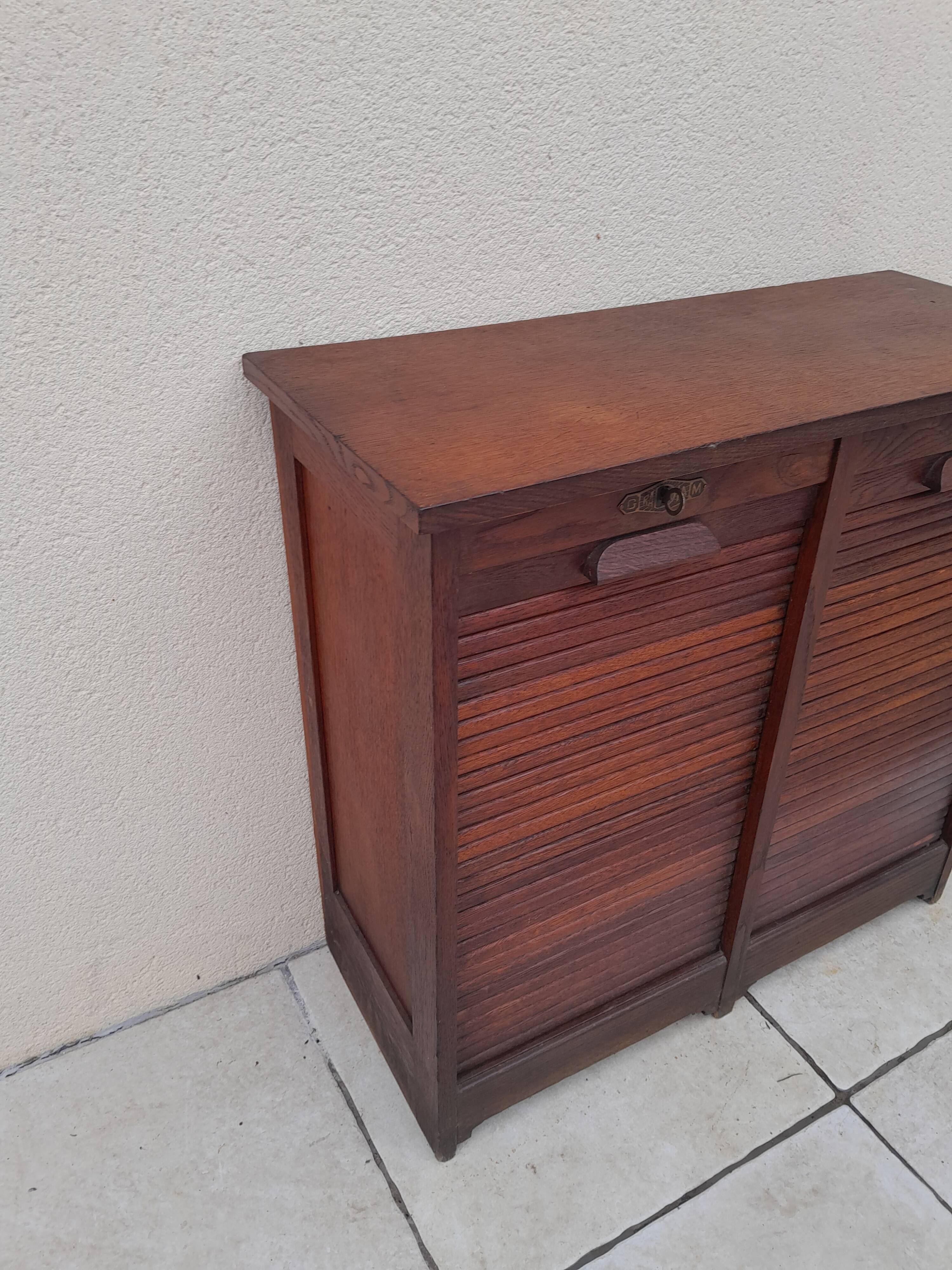 Document storage cabinet with curtains g. moreux radia year 1920 old office