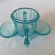 Servant salt-pepper vintage turquoise glass 30s-40s