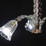 Charming Art Deco Chandelier by Barovier e Toso, 1940s