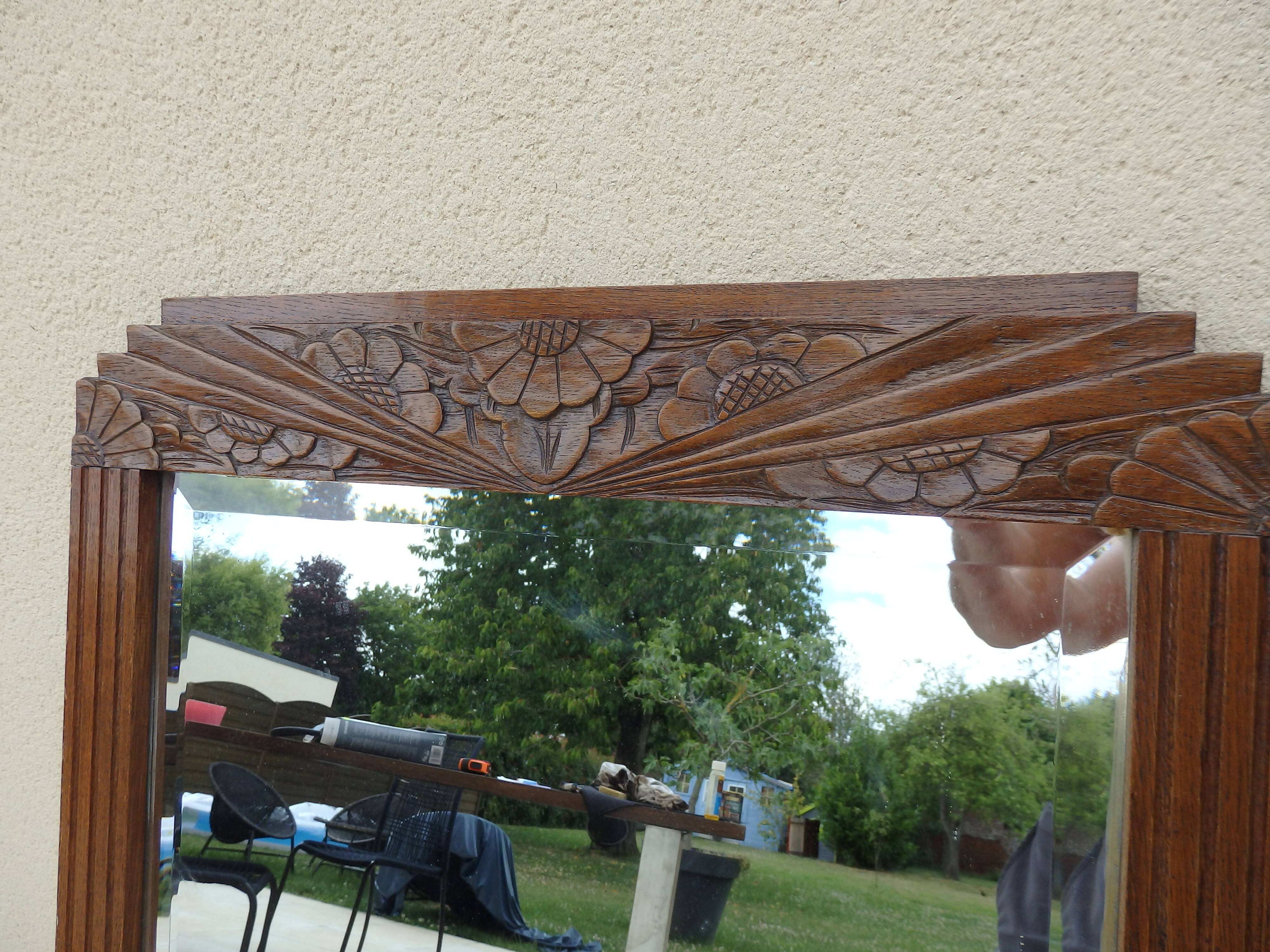 Old vintage art deco mirror