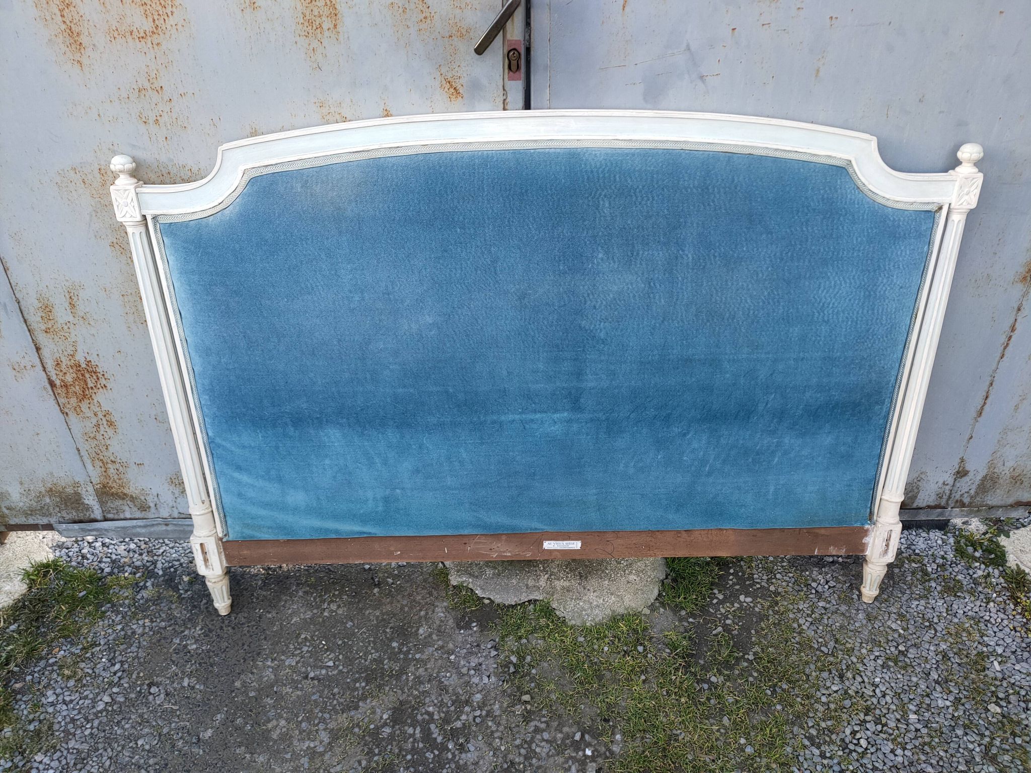 antique headboard in Louis XVI style