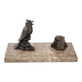 Art Deco marble inkwell & regulates