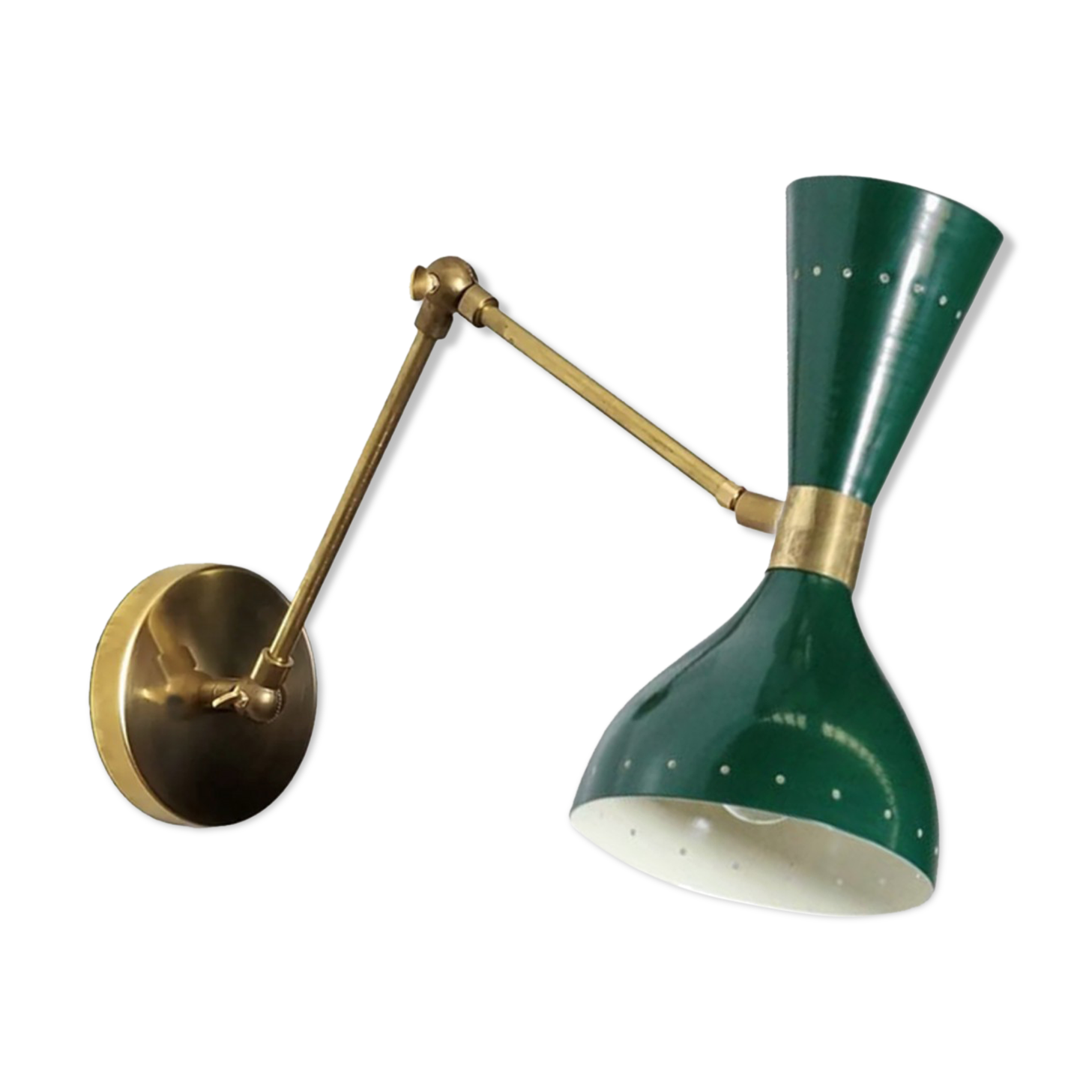 Articulable green moonlight wall lamp