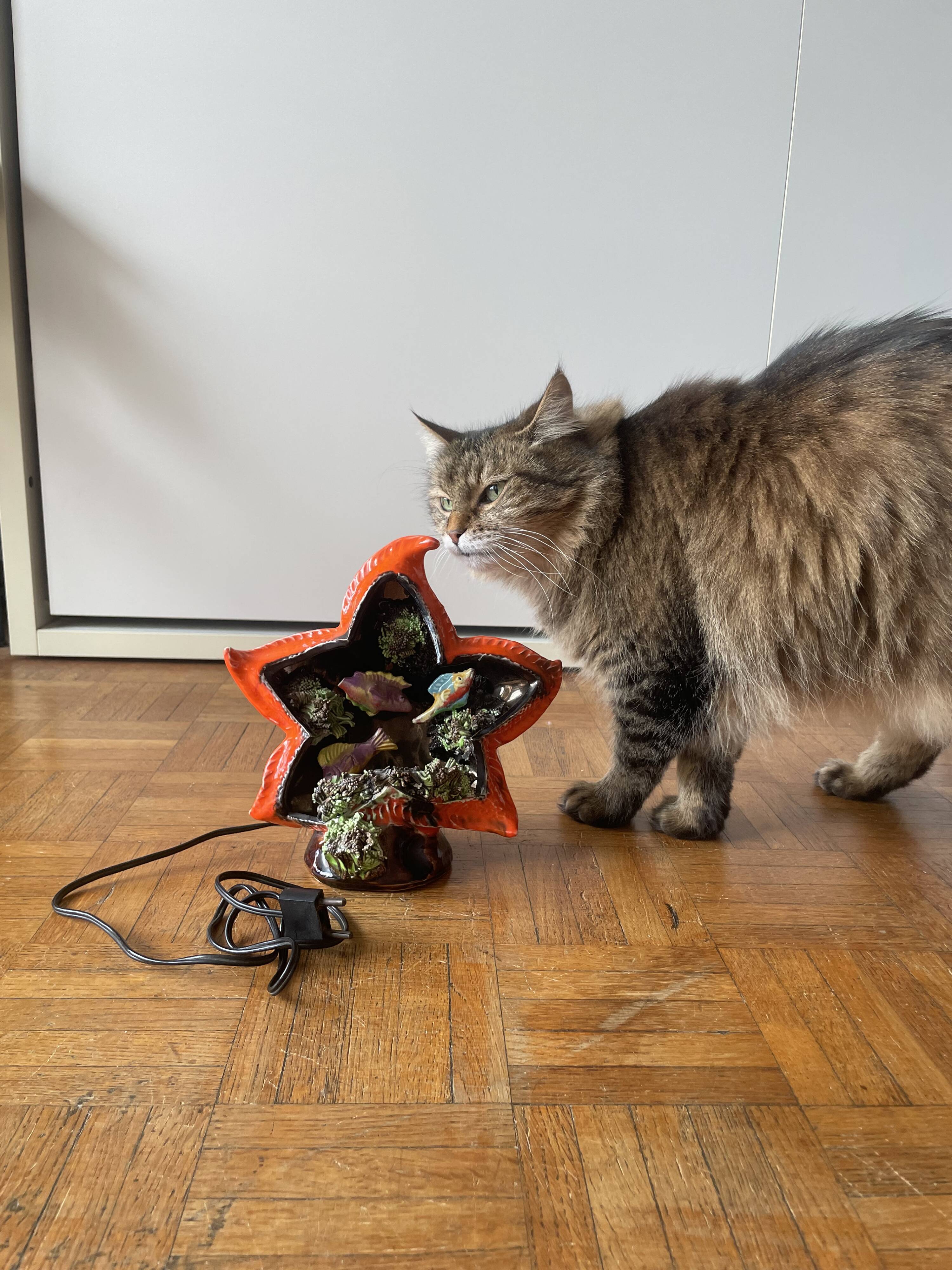 Vallauris night light 1950s signed