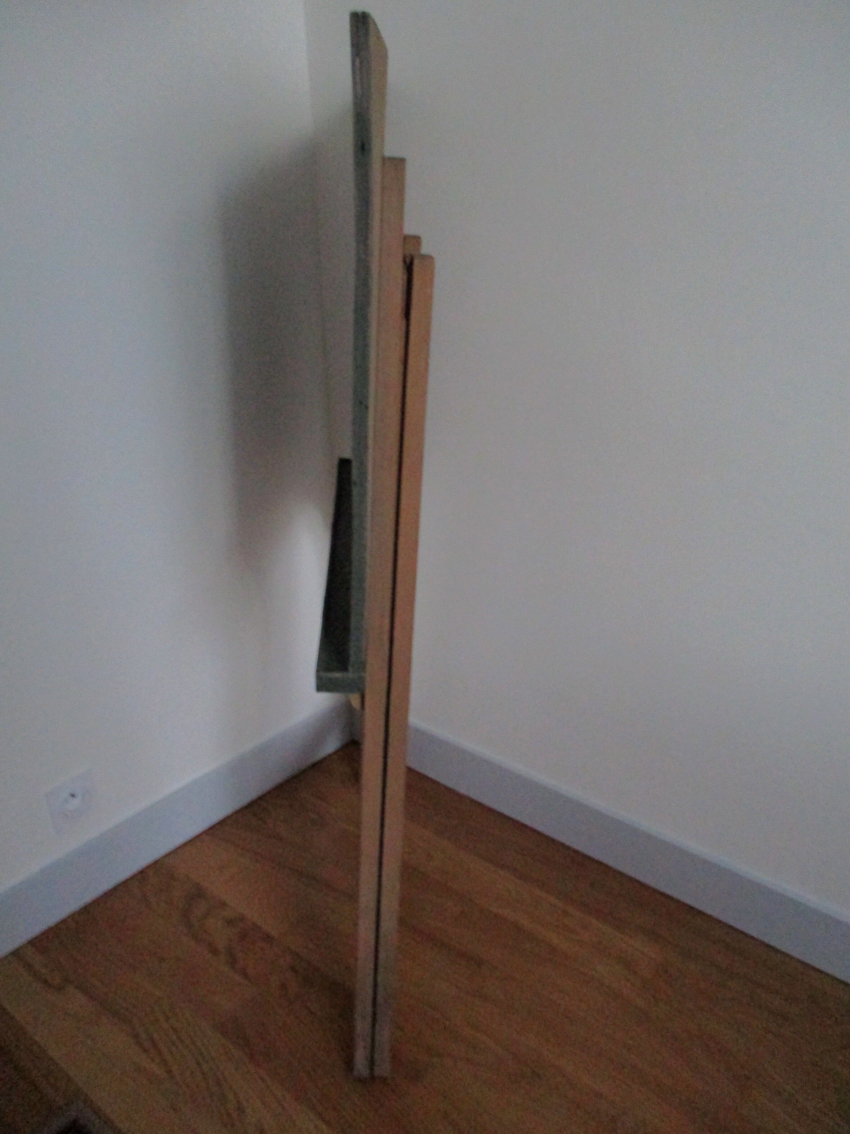 Old wooden school board, folding.